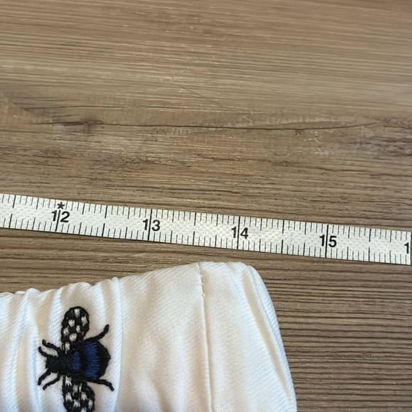 Maeve Anthropologie Bumble Bee Embroidered Track Pants Side Stripe Womens XS - Picture 8 of 13